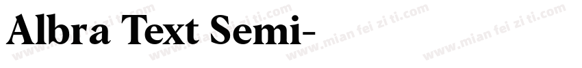Albra Text Semi字体转换